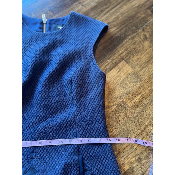 Ted Baker Navy Blue Sleeveless Mini Dress Size 1 Juniors - Picture 9 of 11